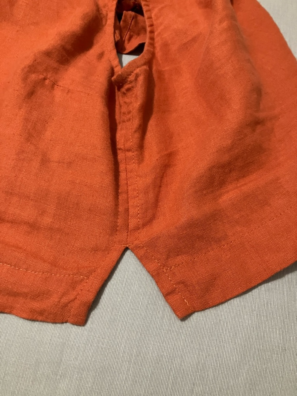 Not Perfect Linen Bay Sleeveless Crop Top - Orange - Picture 4 of 4